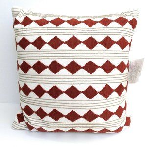 Nate Berkus Decorative Embroidered Diamond Cord Throw Pillow Decoration